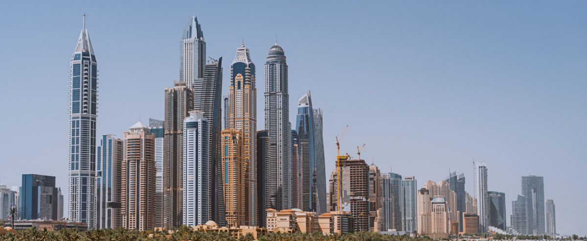 The artificial islands in Dubai